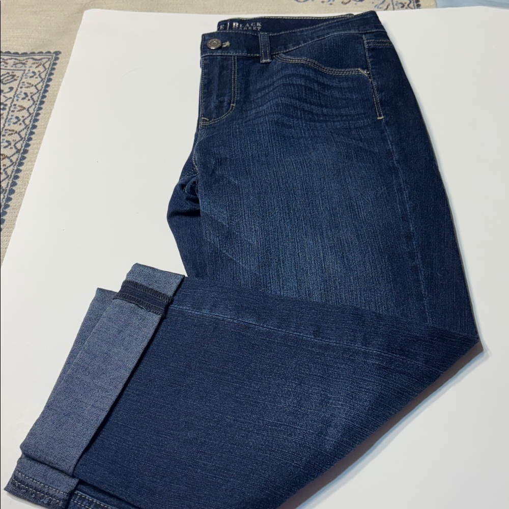 White House Black Market Dark Blue Capri Jeans